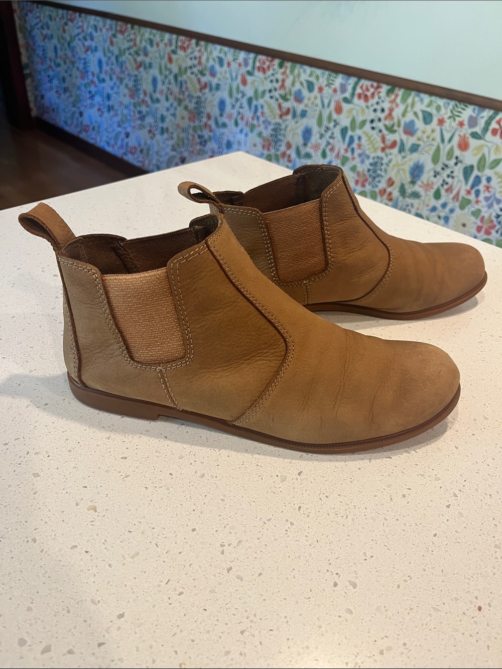 Kodiak Tan Leather Chelsea Ankle Boots